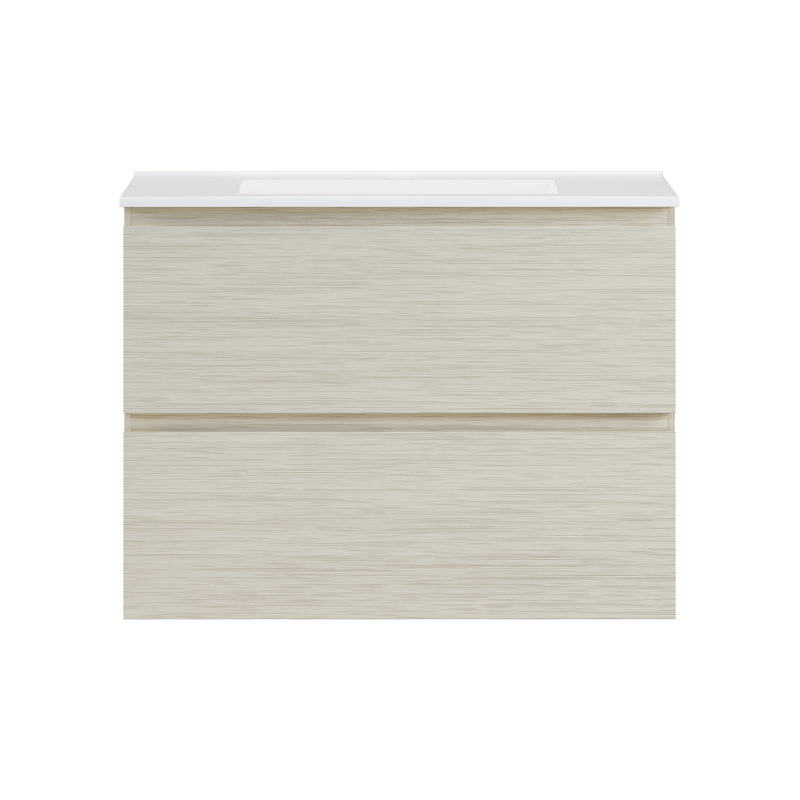 Meuble-lavabo mural avec lavabo 30 po Liberte, Chêne blanc