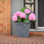 Pot à fleurs 12 po, finition grise, paquet de 2