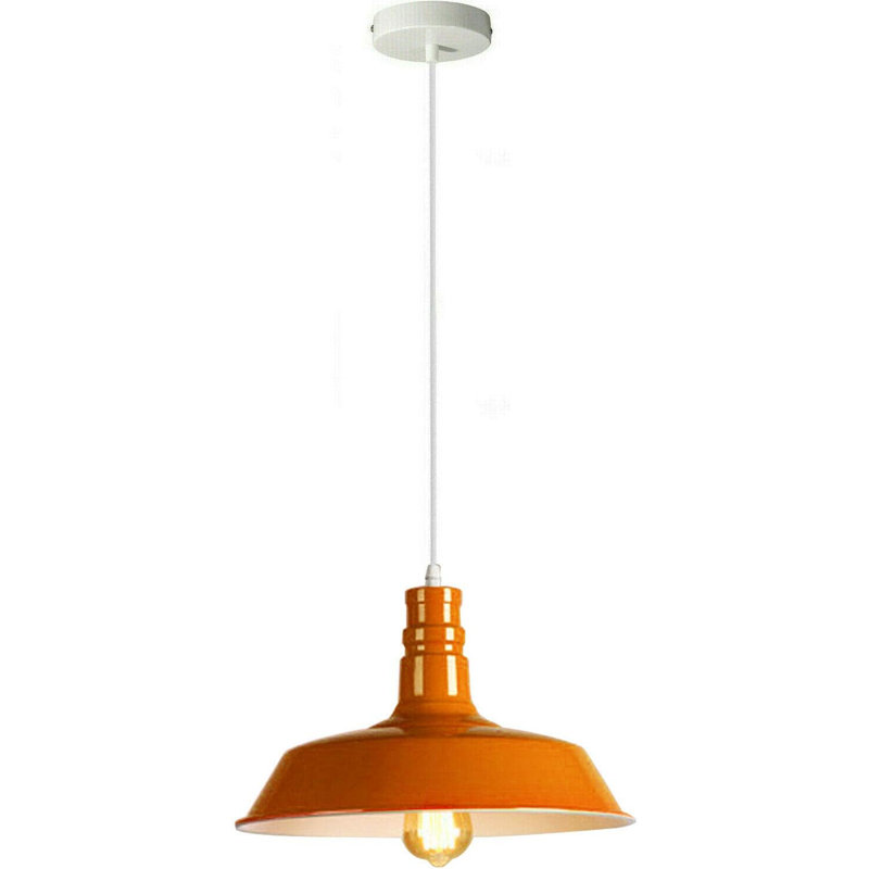 1 - Light Single Pendant, Orange