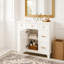 36" Bathroom Vanity with Ceramic Sink, White, Solid Wood Frame, Soft Close Doors, Adjustable Shelves, 3 Drawers ,Including Double-Depth Drawer for Hairdryer Storage