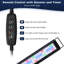 Lumière d'aquarium à DEL de 16 W pour aquarium de 24 à 30 po, 10 niveaux de luminosité, minuterie marche / arrêt automatique