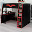 Modern Loft Bed Combining Study Area, Extensive Storage, Dynamic RGB Lighting, and Flexible Table Positioning-150388033