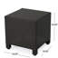 Table d'appoint - Table d'appoint longue durée, brun foncé, style cube, 17,78 po x 17,78 po x 17,78 po, sans assemblage pour une utilisation rapide Conception brune, 18 po x 18 po x 18 po, installation facile-1603813819