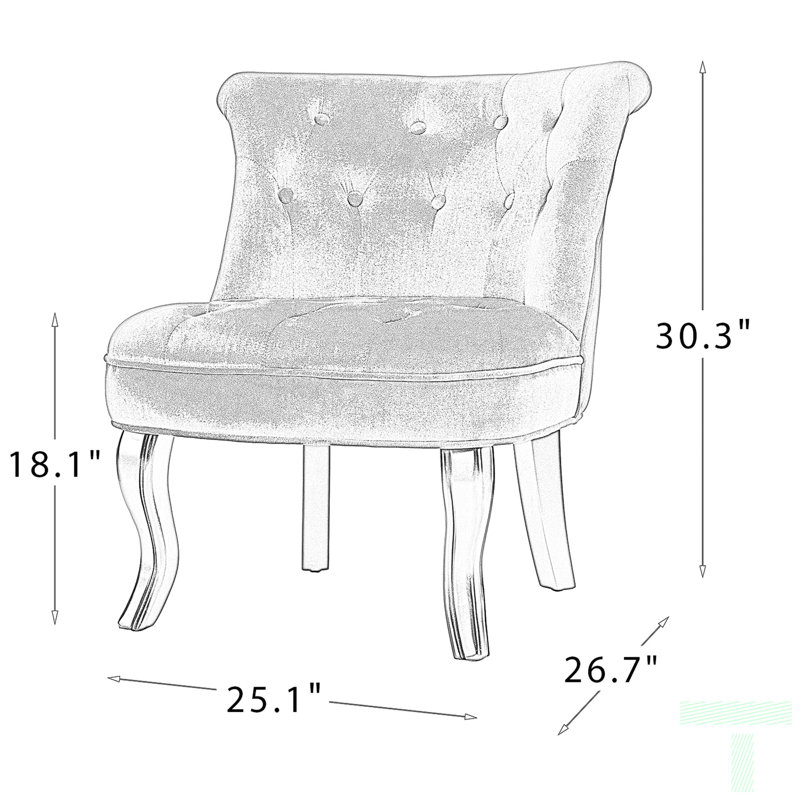Chaises de salon, coiffeuse en velours