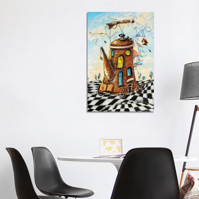 Tea House Traveler by Natalia Grinchenko - Wrapped Canvas Print