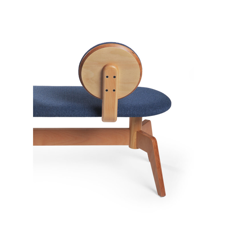 Cactus Upholstered Storage Bench, Natural, Blue