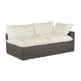 Montecito 75.25" Wide Outdoor Wicker Left Hand Facing Loveseat with Cushions