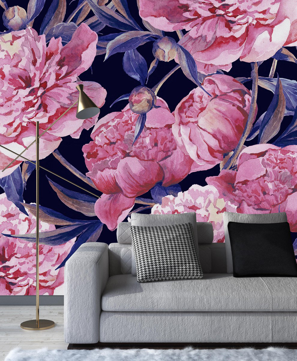 Red Barrel Studio Pink Peonies Wallpaper Peel And Stick And Prepasted ...