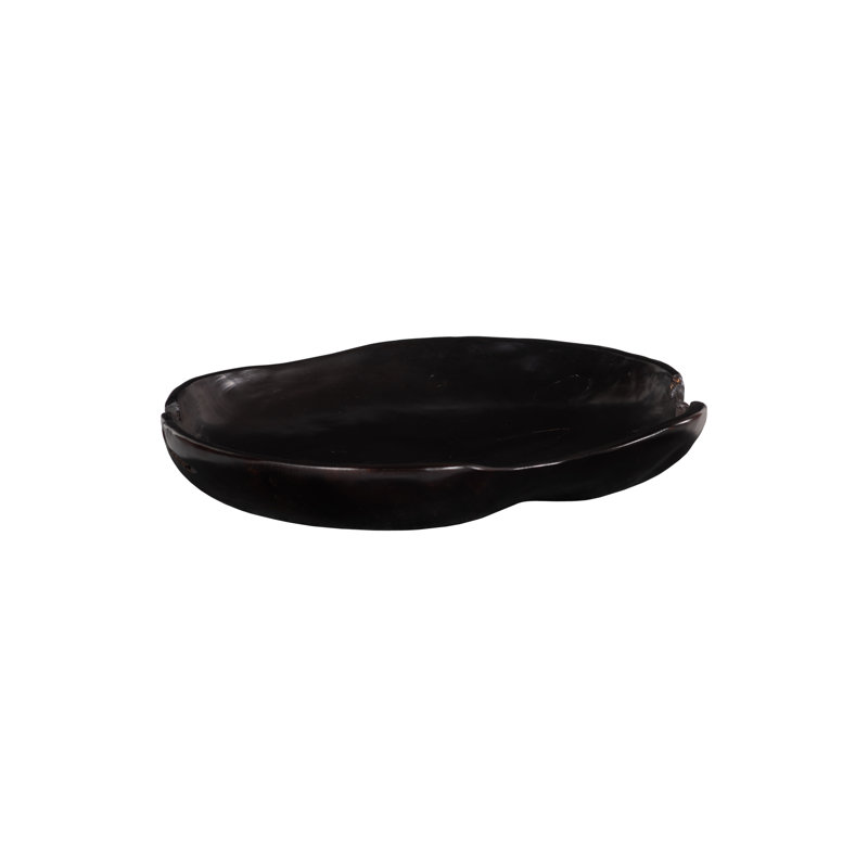 Teak Wood Bowl, Black