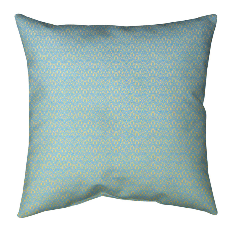Coussin décoratif art déco Katelyn Elizabeth Ombre, H 18 po x l 18 po, Or/brun, Bourre en polyester