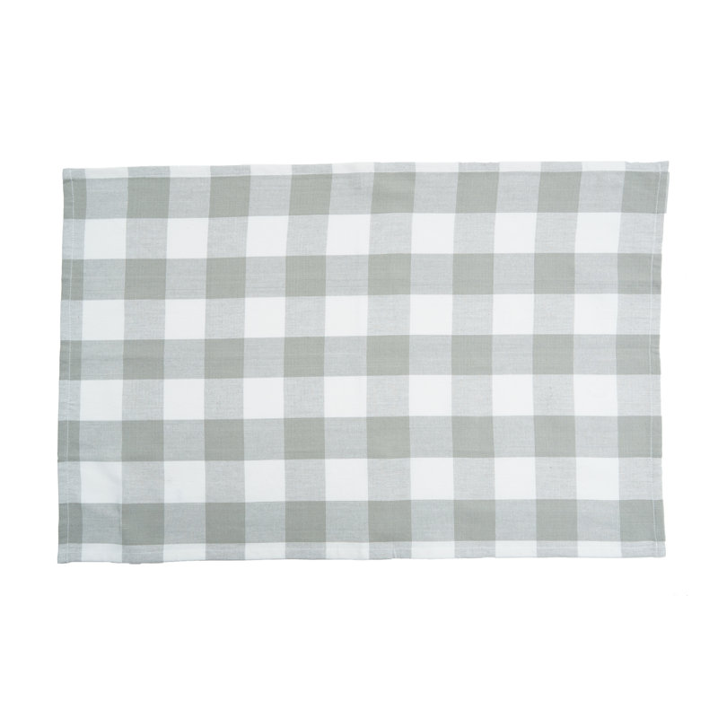 Franklin Slate Gingham Check Kitchen Towel, Slate