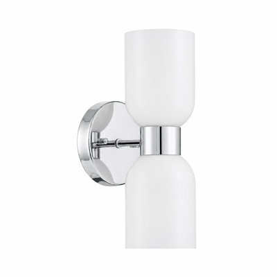 Eugenie 2-Light Steel Dimmable Gold Armed Sconce