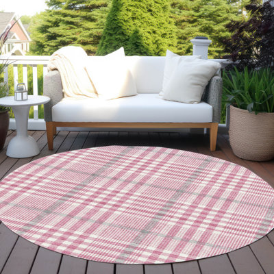 Tapis intérieur / extérieur rose Samira 