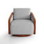 Upholstered Swivel Barrel Chair-1140228236