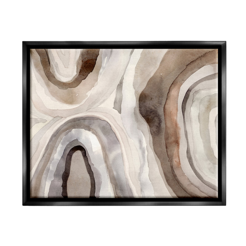 "Soft Geode", art mural encadré par Victoria Barnes, Cadre flottant noir de jais, H 17 po x l 21 po x P 1,7 po