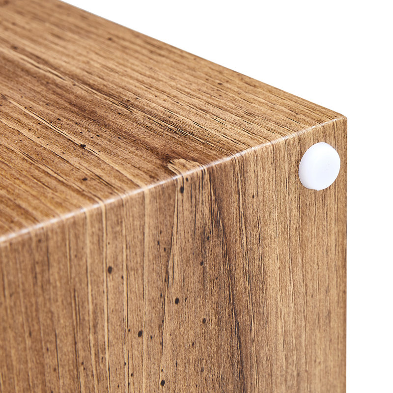 Table basse carrée en bois manufacturé Javanie , Bois brun, H 19,69 po x l 11,8 po x P 11,8 po