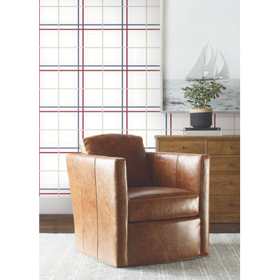 Lakeside Plaid Red Tailored Wallpaper