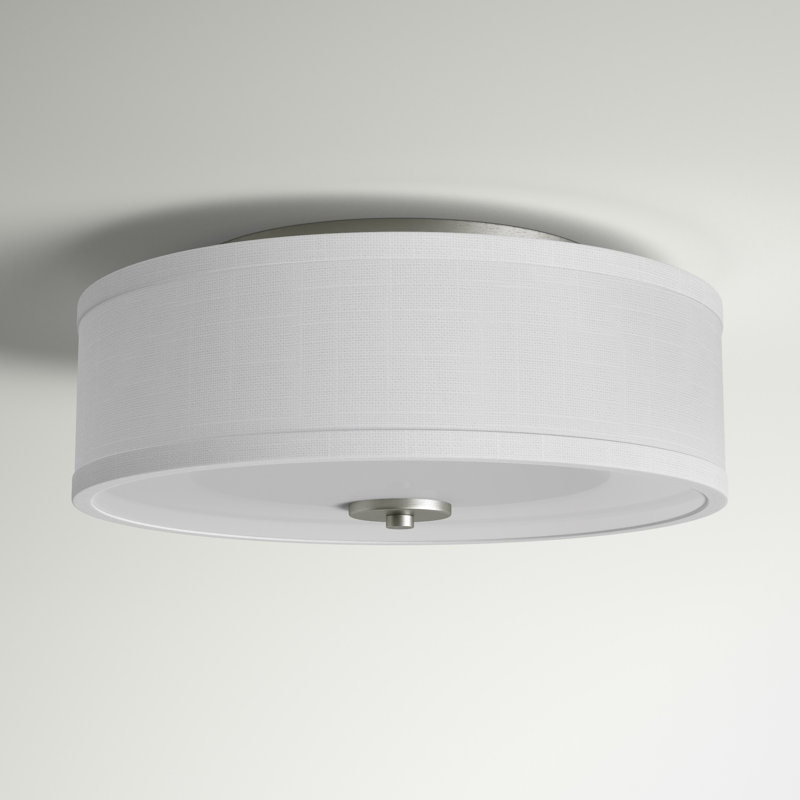 Armindo Fabric Semi Flush Mount, Brushed Nickel