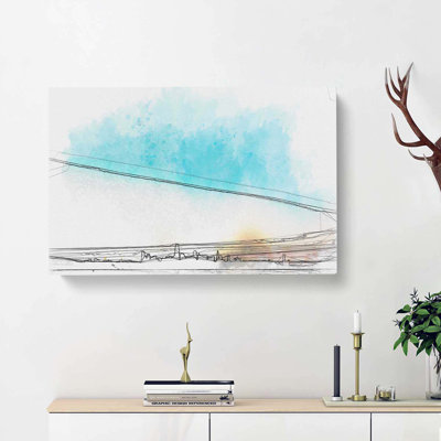 View Of San Francisco In California In Abstract - Wrapped Canvas
