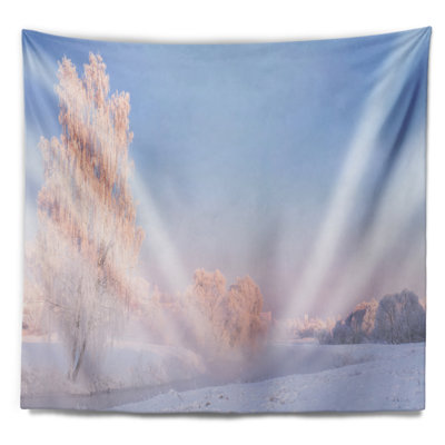 Paysage en cristal blanc avec tapisserie