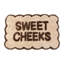 Sweet Cheeks Slogan Scalloped Bath Mat-841160458