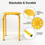Ensemble de 6 chaises de patio portatives empilables en plastique-2024222173