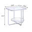 Table de bout, chrome et verre