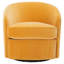 Fauteuil demi-tonneau pivotant en velours l 30,5 po Hilah-224965715
