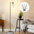 Demerrick 66.1" Arched Floor Lamp with Two LED Bulbs Included and Glass Shade-678859169