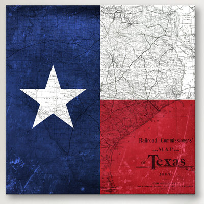 " Texas (Vintage Map) I " by ICanvas
