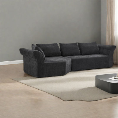 Canapé d'angle modulaire spacieux, canapé moderne en mousse en forme de L de 127 pouces pour la maison