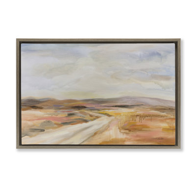  White Desert Road Floater Canvas by Silvia Vassileva