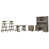 4 Pieces: Desk, Filing, Bookshelf, Credenza
