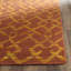 Tapis géométrique en laine et coton tissé à plat Straw Patch-14414235