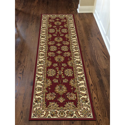 Traditional Oriental Indoor Red Burgundy area rug