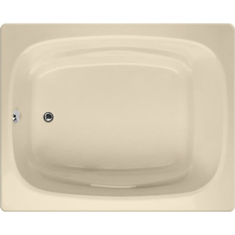 Designer Alexis 60" x 48" Soaking Acrylic Bathtub, Bone, White