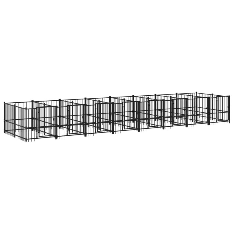 Finnegan Steel Kennel With Door, 100cm H x 776cm W x 193.5cm D
