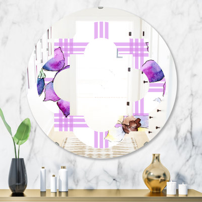 Miroir mural éclectique Quatrefoil Floral Botanical VII