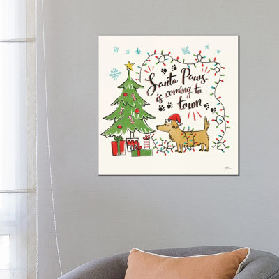 Winter Wooferland II 1 Piece Wrapped Canvas Wall Art