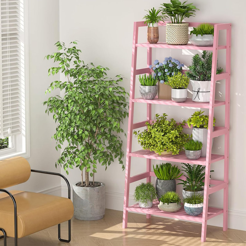 Étagère en bambou à 4 niveaux, idéale pour les petits espaces - bibliothèque, organisateur de salle de bain, support à plante