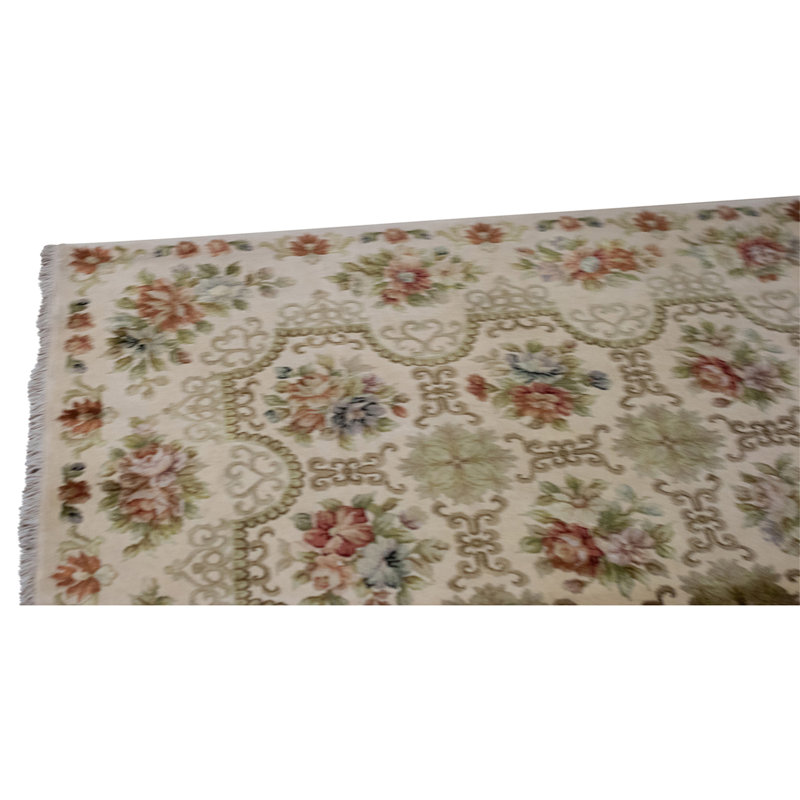 Handmade Silk and Wool Area Rug