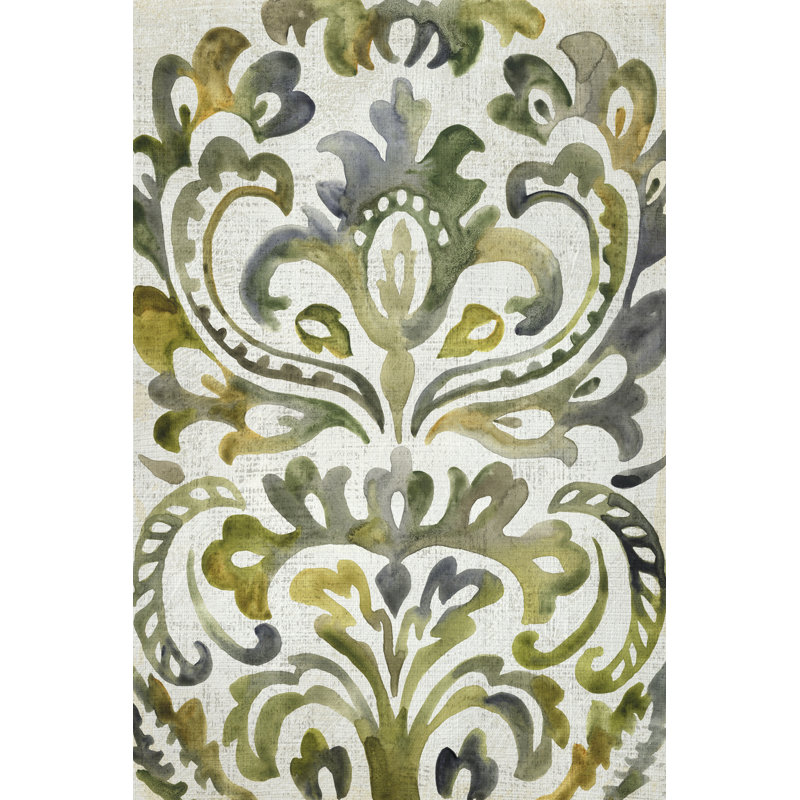 Verdant Damask II by Chariklia Zarris - Wrapped Canvas Painting, 30cm H x 20cm W