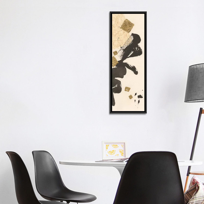 Gilded Collage II, impression sur toile tendue, H 48 po x l 16 po x P 1,5 po, Toile tendue