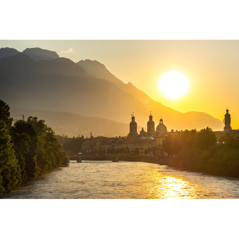Sunrise Above Innsbruck by NatureNow - Wrapped Canvas Print, 30cm H x 46cm W x 3.8cm D