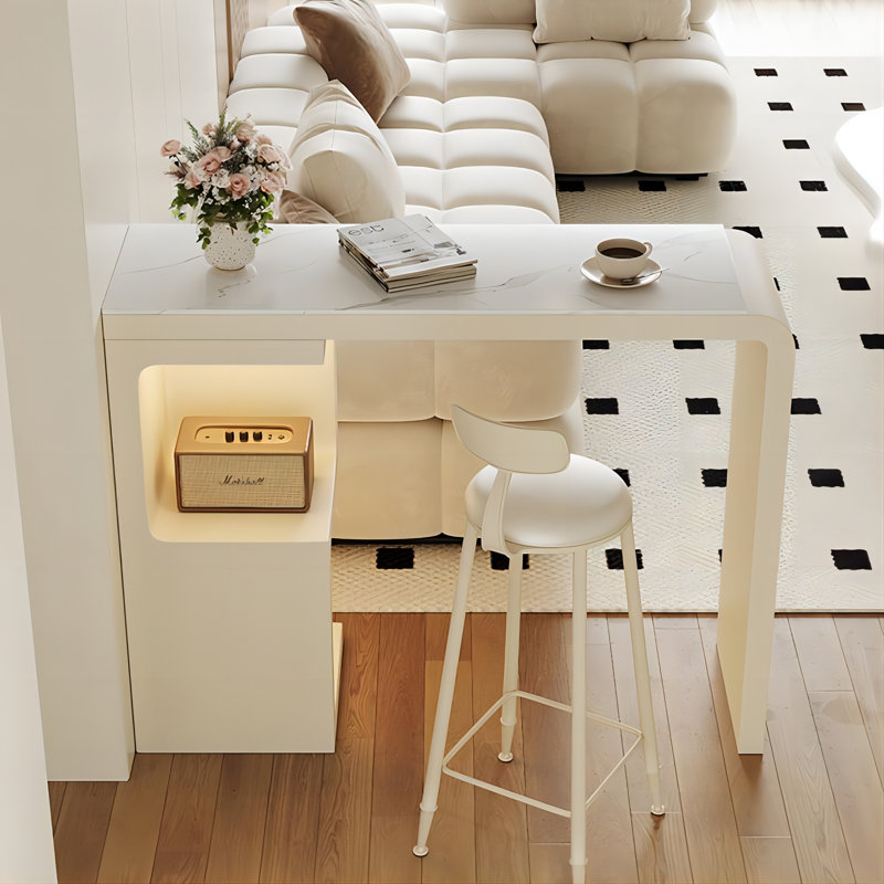 Modern Minimalist White Bar Table