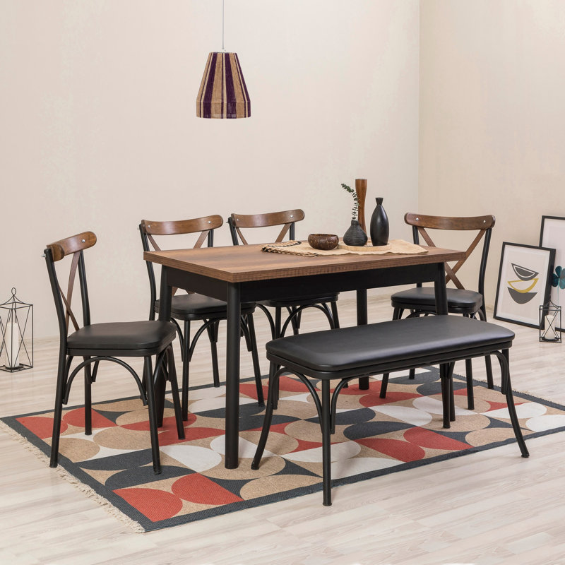 Bohlman 6 - Person Four Leg Dining Set