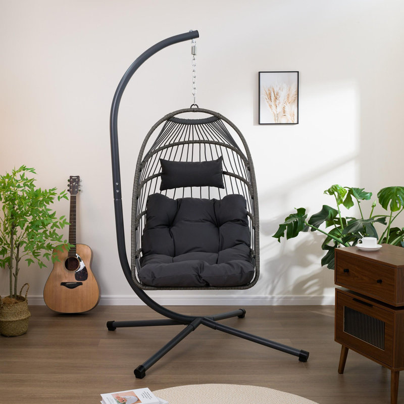 Fauteuil suspendu d'extérieur avec support
