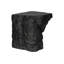Accent Square End Table 22in Magnesium Oxide 1 Piece Indoor Outdoor Nightstand Side Table Black Finish-131981902