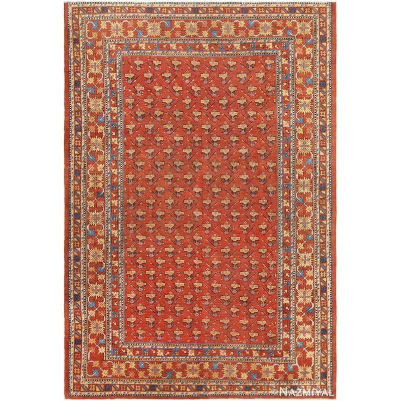 Magnifique tapis Khotan rustique antique
