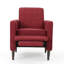 Fauteuil inclinable manuel Dupe, capitonné, polyester rouge-121386669